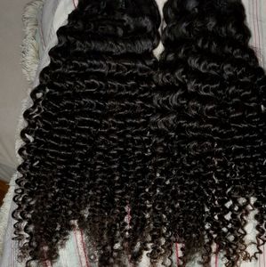 Curly human hair
